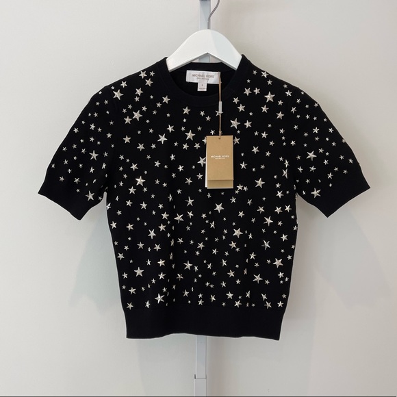 MICHAEL KORS COLLECTION STAR KNIT TOP SIZE SMALL NWTS! - Picture 3 of 13